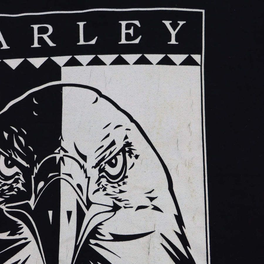 HARLEY DAVIDSON 1991 Black & White Eagle Graphic T-Shirt (L)