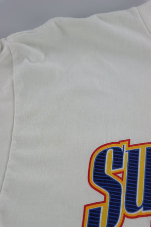 1998 Vintage Super Bowl Packers vs Broncos NFL Helmets Tee (XL)