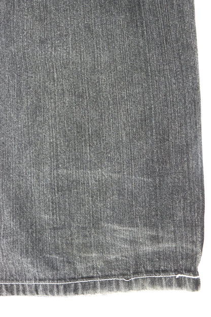ENYCE Straight Leg Jeans with Yellow Logo Embroidered Pocket (40)