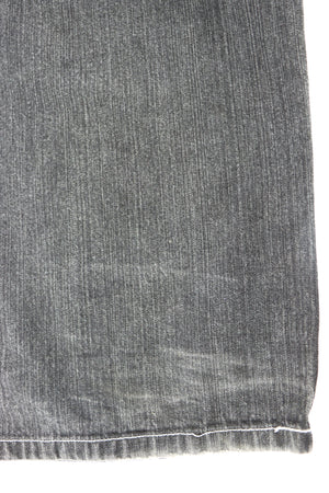 ENYCE Straight Leg Jeans with Yellow Logo Embroidered Pocket (40)