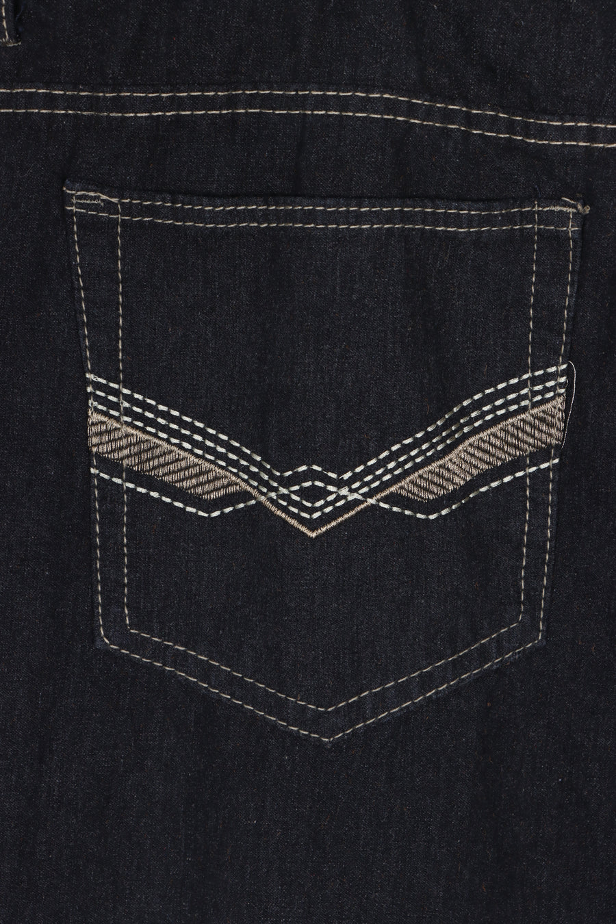 POLITIX Embroidered Black Denim Jorts Shorts (46)