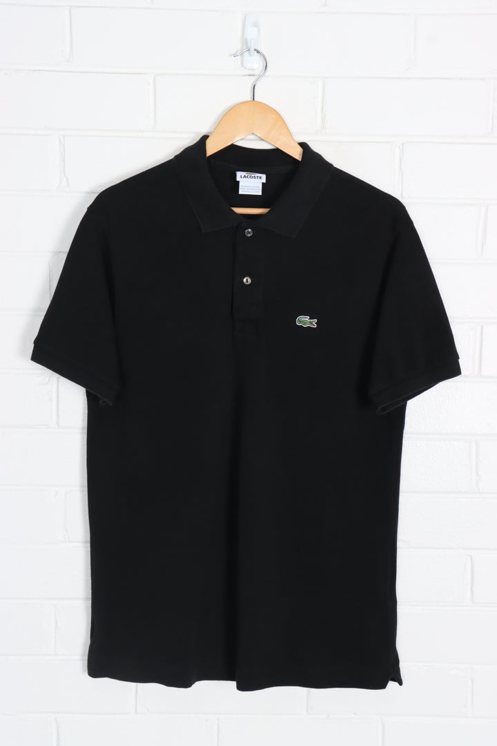 LACOSTE Black Classic Embroidered Polo Shirt (M)