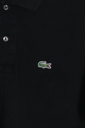 LACOSTE Black Classic Embroidered Polo Shirt (M)