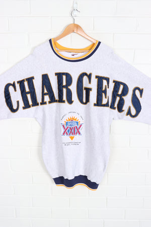 1995 Vintage Embroidered Superbowl LA Chargers Ringer Sweatshirt (XL-XXL)