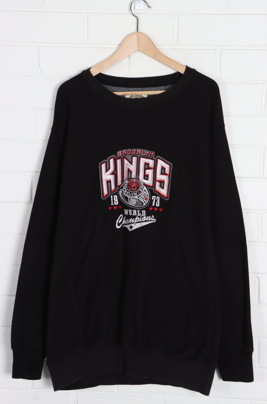 Brooklyn Kings Champions Ring 90s Embroidered Sweatshirt (L)