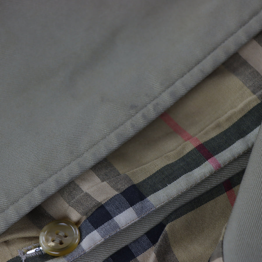 Vintage BURBERRY Long Khaki Trench Car Coat (Women's 12)