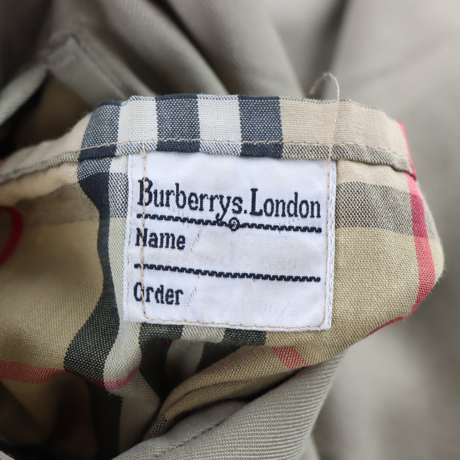 Vintage BURBERRY Long Khaki Trench Car Coat (Women's 12)
