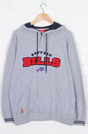 NFL Buffalo Bills 1/4 Zip Embroidered Logo Hoodie (L)