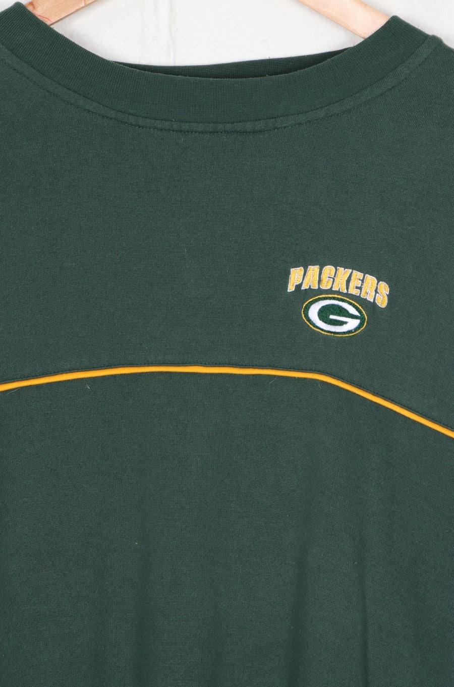 NFL Green Bay Packers Stripe Embroidered Logo Sweatshirt (XL)
