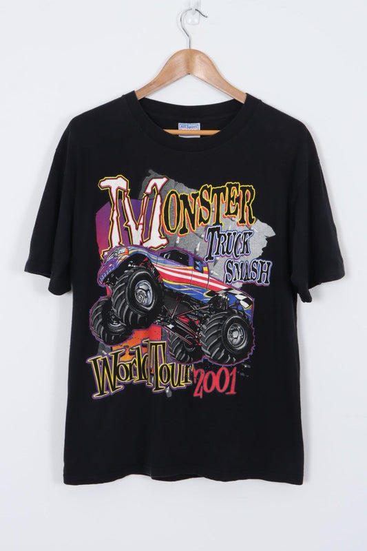 Monster Truck Smash World Tour 2001 Graphic Tee USA Made (M-L)