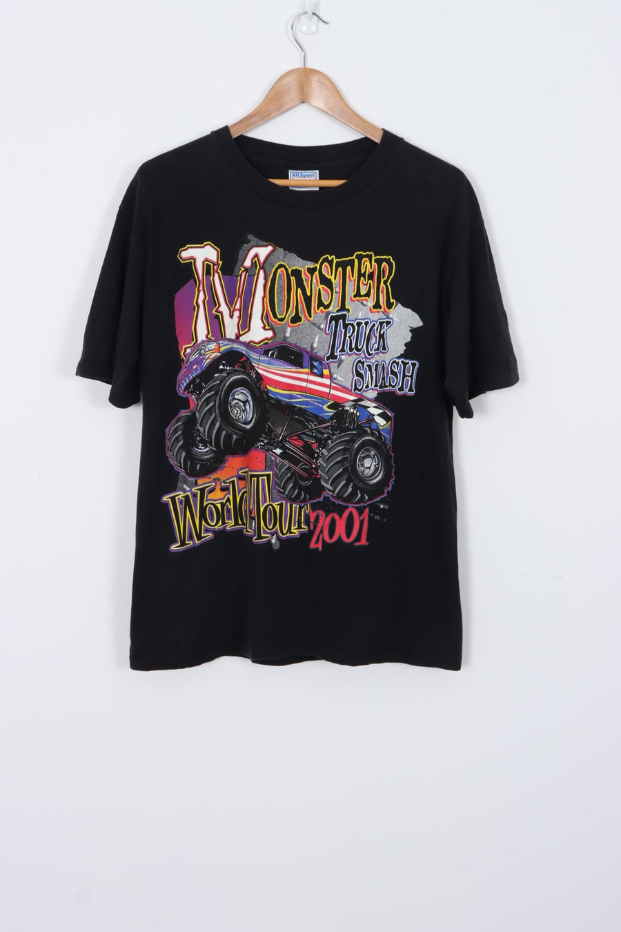 Monster Truck Smash World Tour 2001 Graphic Tee (M-L)