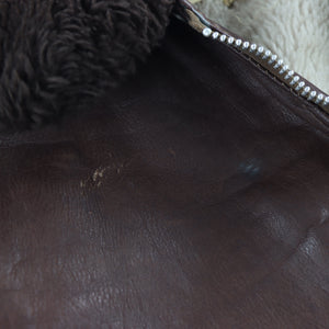 Vintage SCHOTT 70s Brown Leather Flight Jacket IS-674-MS (L)