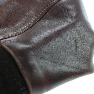 Vintage SCHOTT 70s Brown Leather Flight Jacket IS-674-MS (L)