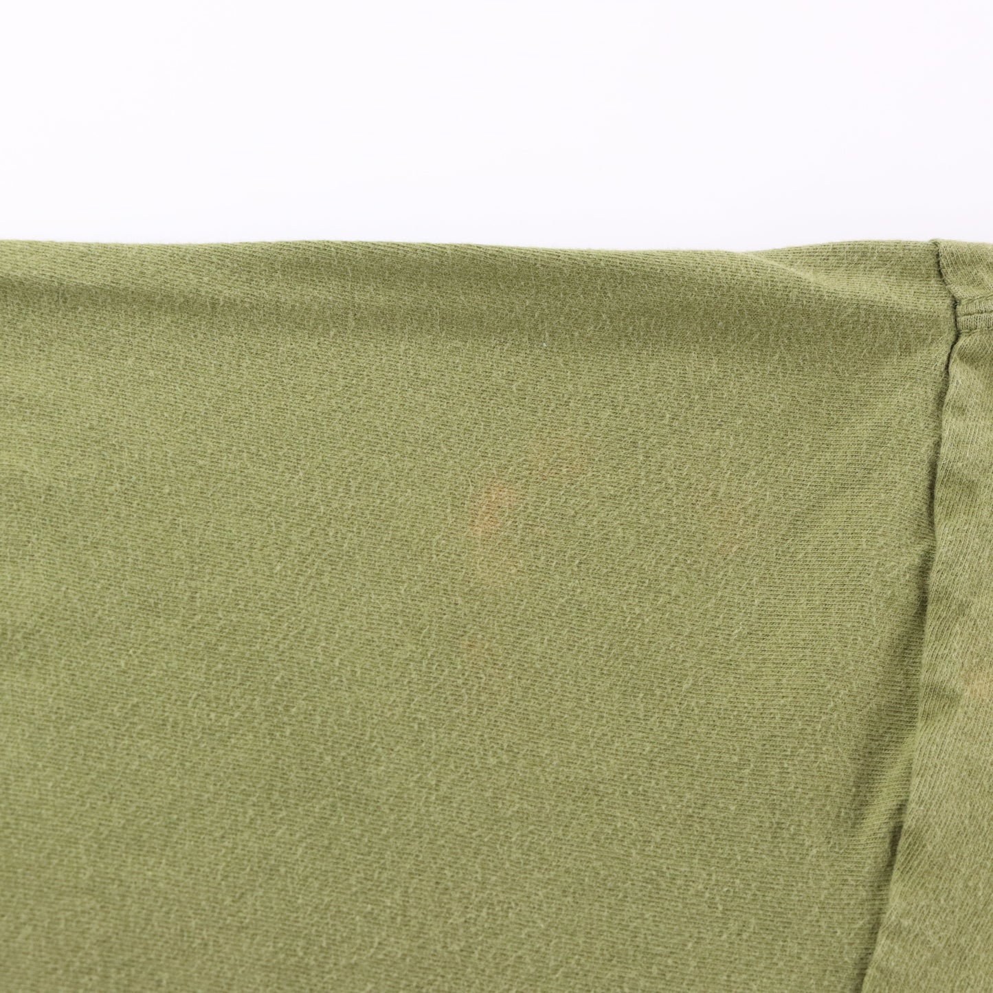 NIKE Khaki Green & White Embroidered Swoosh Logo Tee (L) Vintage Sole Melbourne