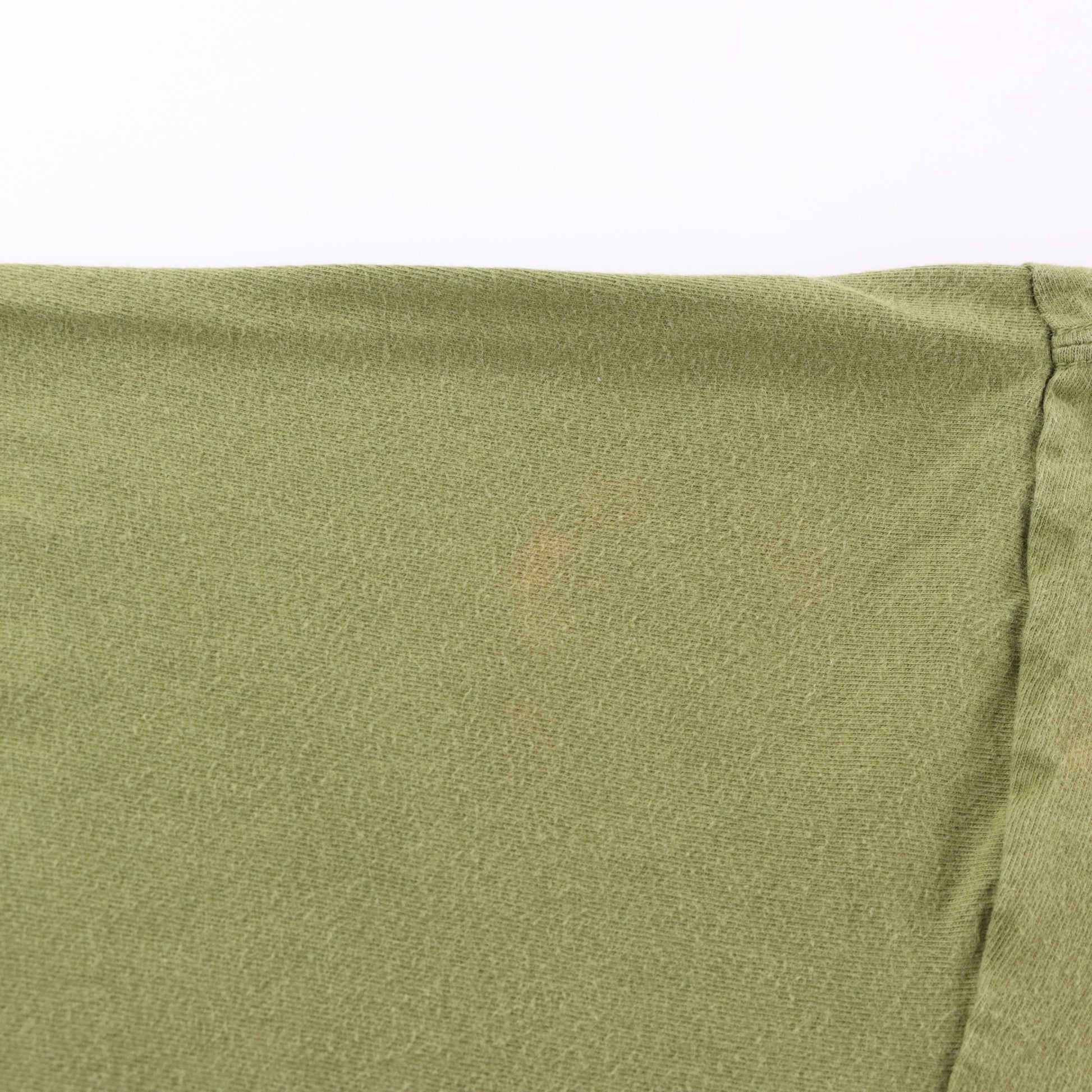NIKE Khaki Green & White Embroidered Swoosh Logo Tee (L) Vintage Sole Melbourne