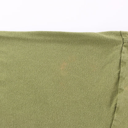 NIKE Khaki Green & White Embroidered Swoosh Logo Tee (L) Vintage Sole Melbourne