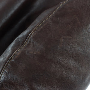 Vintage SCHOTT 70s Brown Leather Flight Jacket IS-674-MS (L)