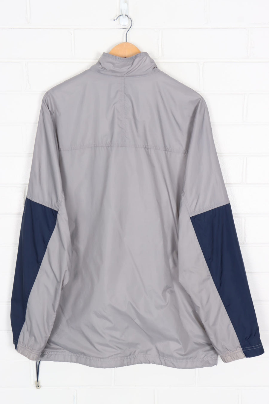 NIKE Grey & Navy Embroidered Windbreaker Jacket (XL)