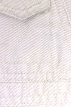 Long White Cotton Workwear Overalls (S)