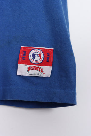 1992 NUTMEG Chicago Cubs Logo NBL Baseball Blue Tee (S-M)