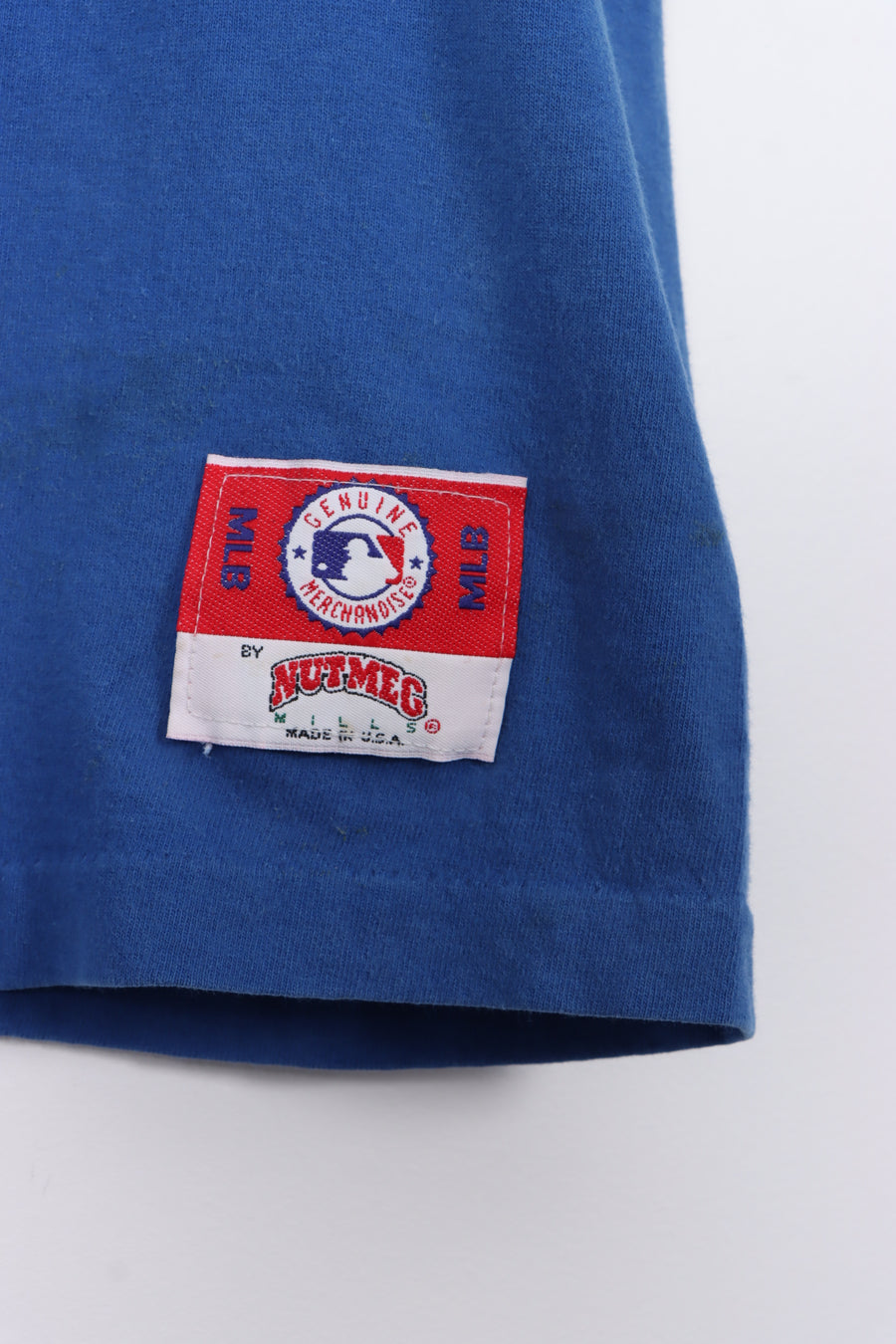 1992 NUTMEG Chicago Cubs Logo NBL Baseball Blue Tee (S-M)