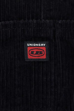 UNION BAY Black Corduroy Long Workwear Overalls (M)