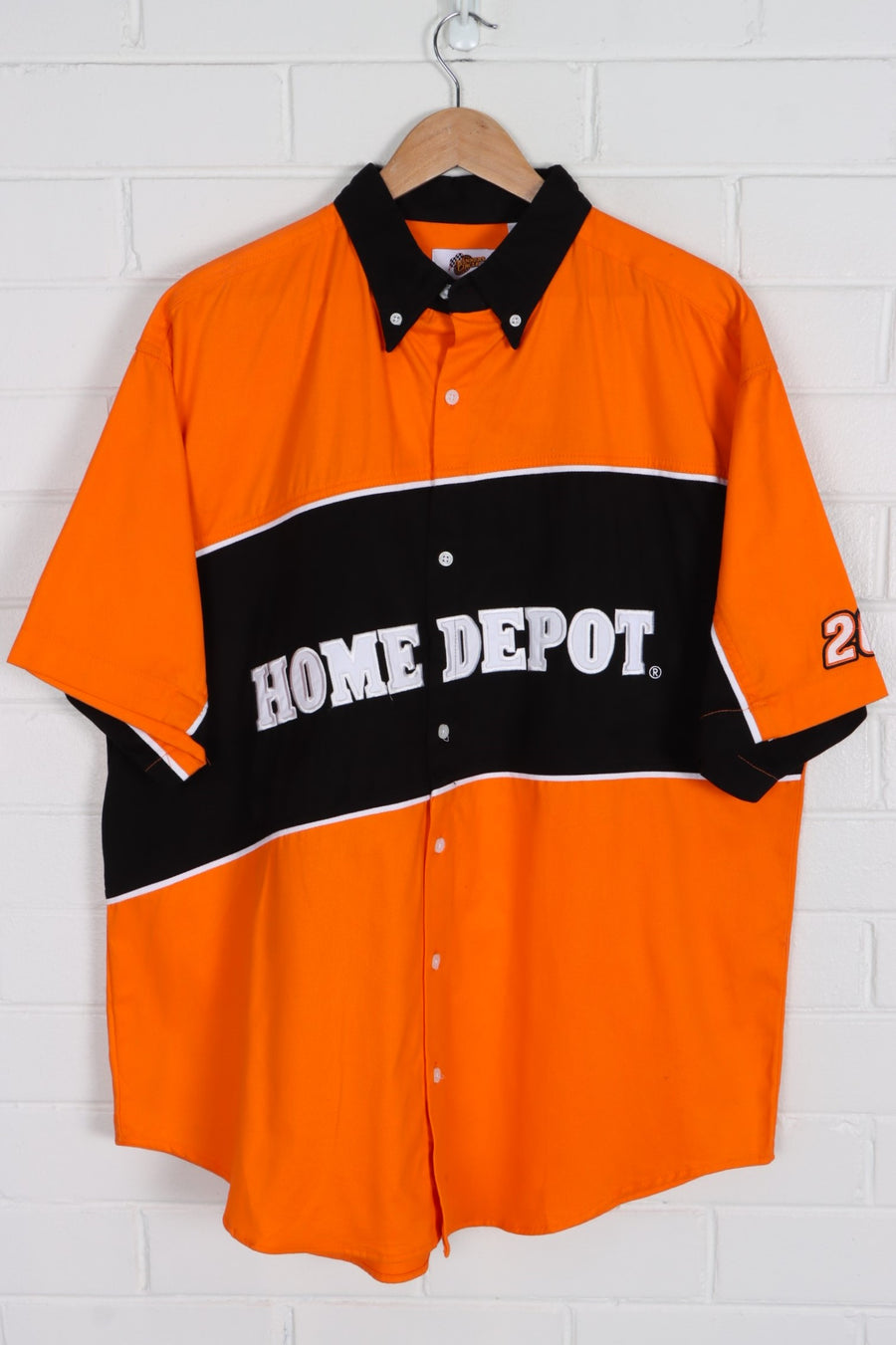 Tony Stewart #20 WINNERS CIRCLE Orange Short Sleeve Shirt (XL)