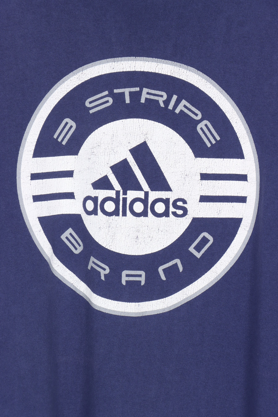 ADIDAS 3-Stripe Brand Navy & White Graphic Tee (XXL-XXXL)