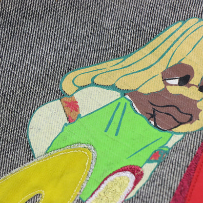 Vintage PLATINUM FUBU 'Fat Albert & The Junkyard Gang' Embroidered Denim Jacket (XXL-XXXL) Vintage Sole Melbourne