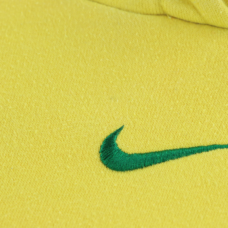 NIKE Brasil Centre Swoosh Logo Hoodie Sweatshirt (L)