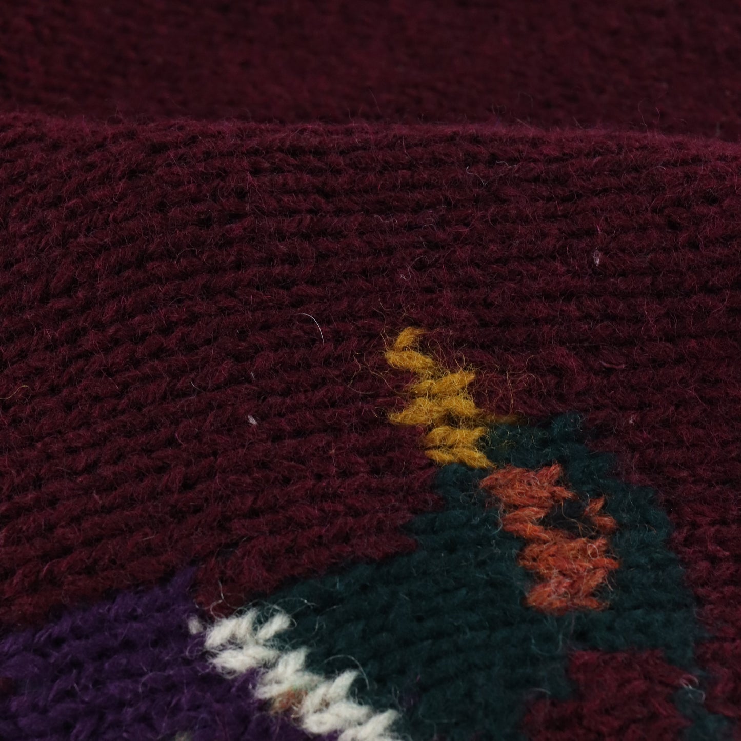 Vintage RALPH LAUREN Pheasant Bird 100% Wool Hand Knit Burgundy Sweater (S-M) Vintage Sole Melbourne