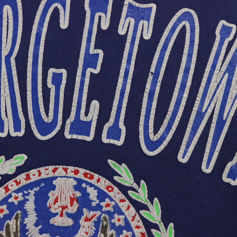 Georgetown Hoyas Spell Out RUSSELL Varsity Sweatshirt USA Made (M-L)