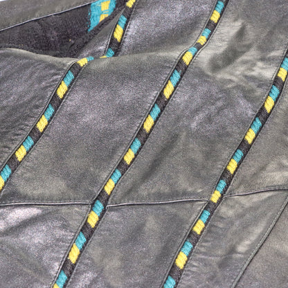 Vintage SAXONY Genuine Leather Suede Coogi Style Knit Jacket (XXL) Vintage Sole Melbourne