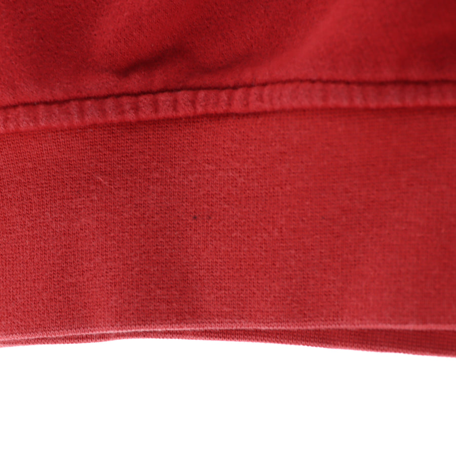 NIKE Embroidered Swoosh Logo Red Sweatshirt (XXL)