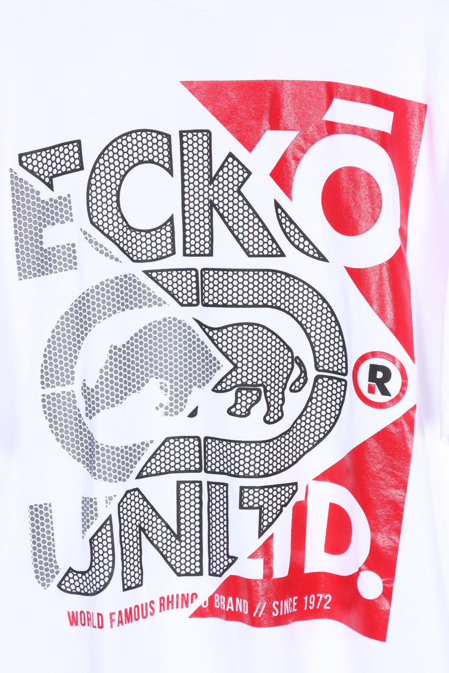ECKO Rhino Red & Black Untitled Puff Print Tee (XXXL)