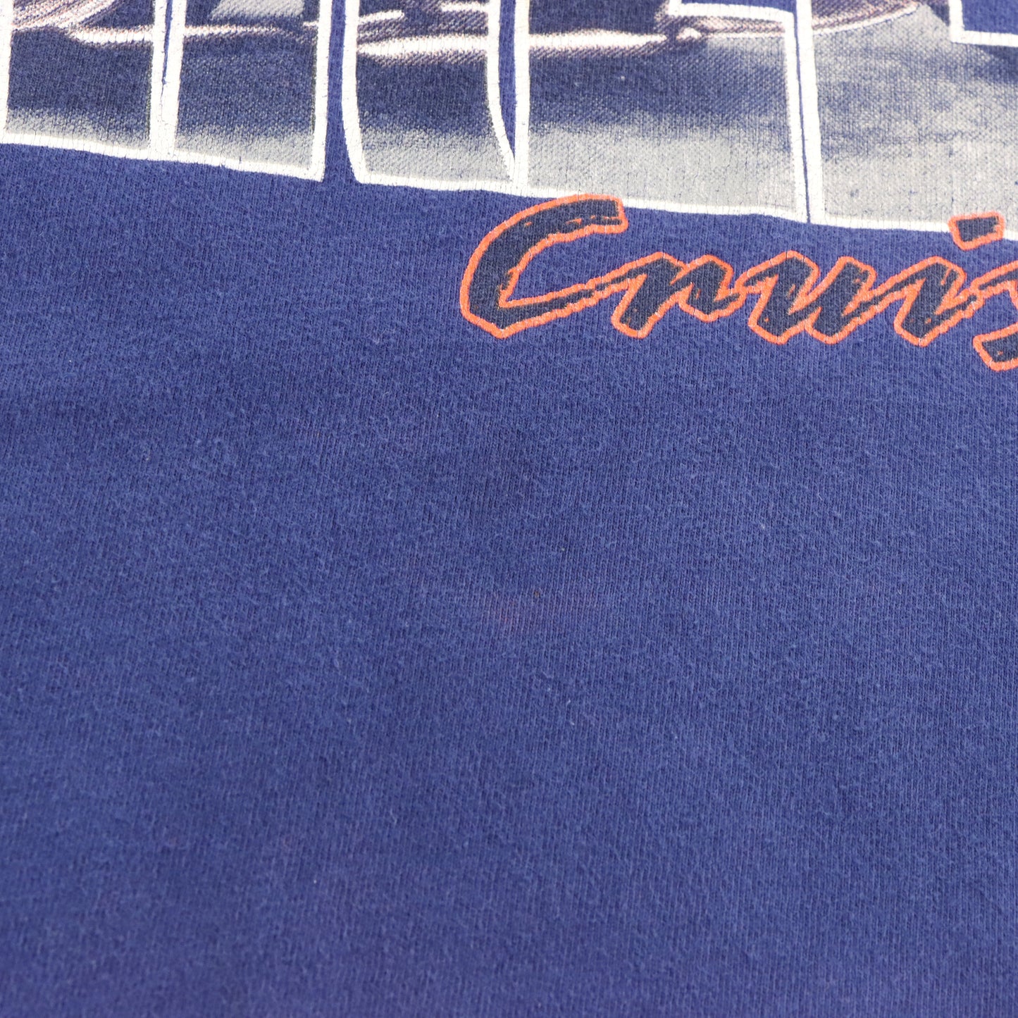 Vintage HARLEY DAVIDSON Cruisin California Glitter Graphic Navy Long Sleeve Tee USA Made (XL TALL) Vintage Sole Melbourne