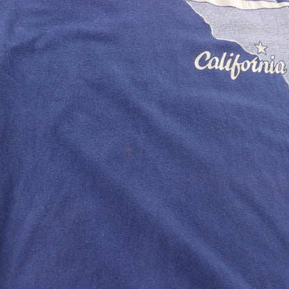 Vintage HARLEY DAVIDSON Cruisin California Glitter Graphic Navy Long Sleeve Tee USA Made (XL TALL) Vintage Sole Melbourne