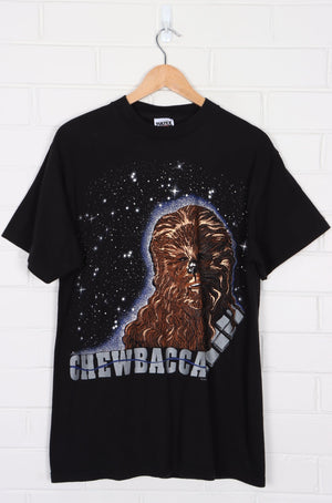 Star Wars Chewbacca Metallic Print Black T-Shirt (L)