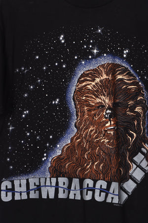 Star Wars Chewbacca Metallic Print Black T-Shirt (L)