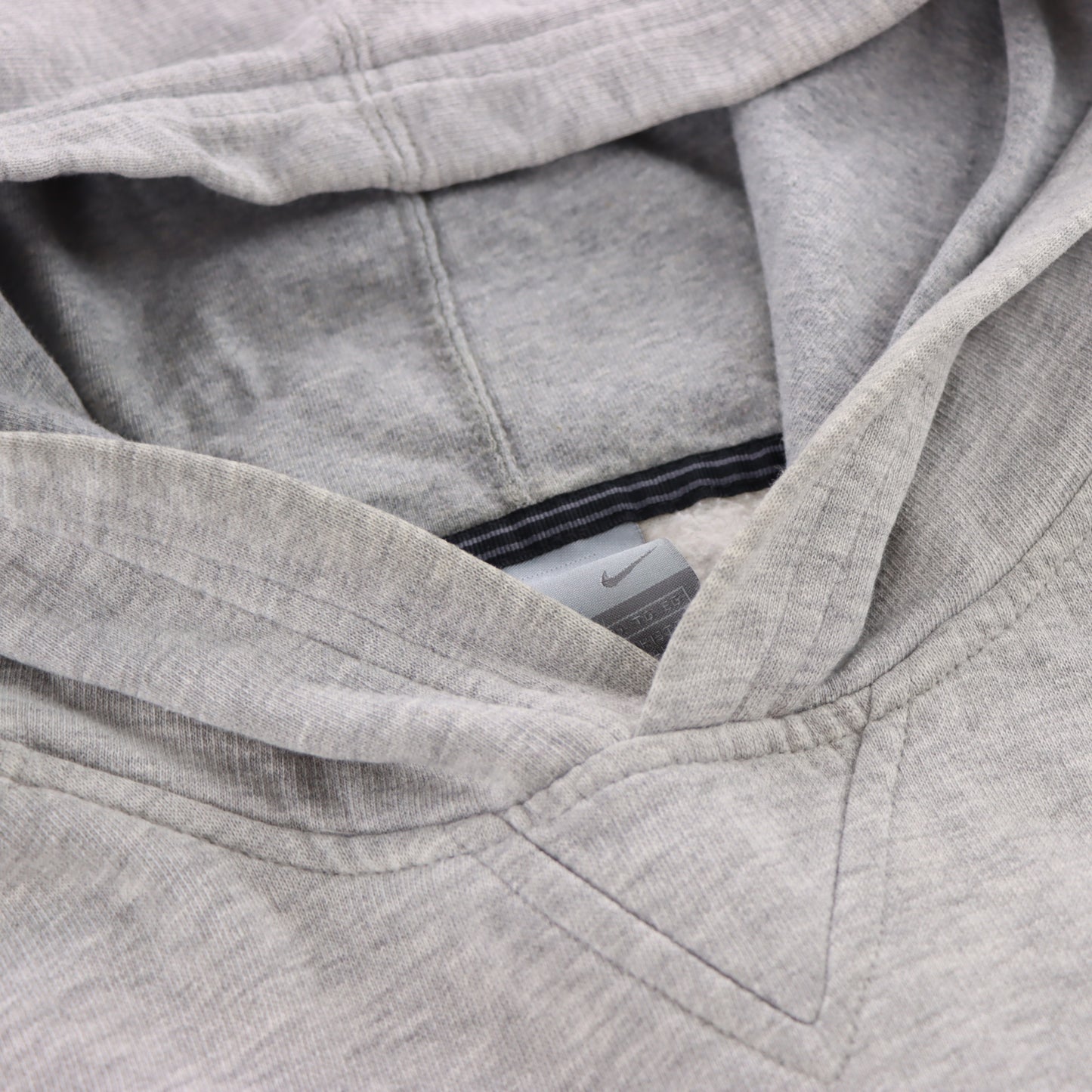 NIKE Centre Swoosh Spell Our Logo Grey Hoodie Sweatshirt (M)