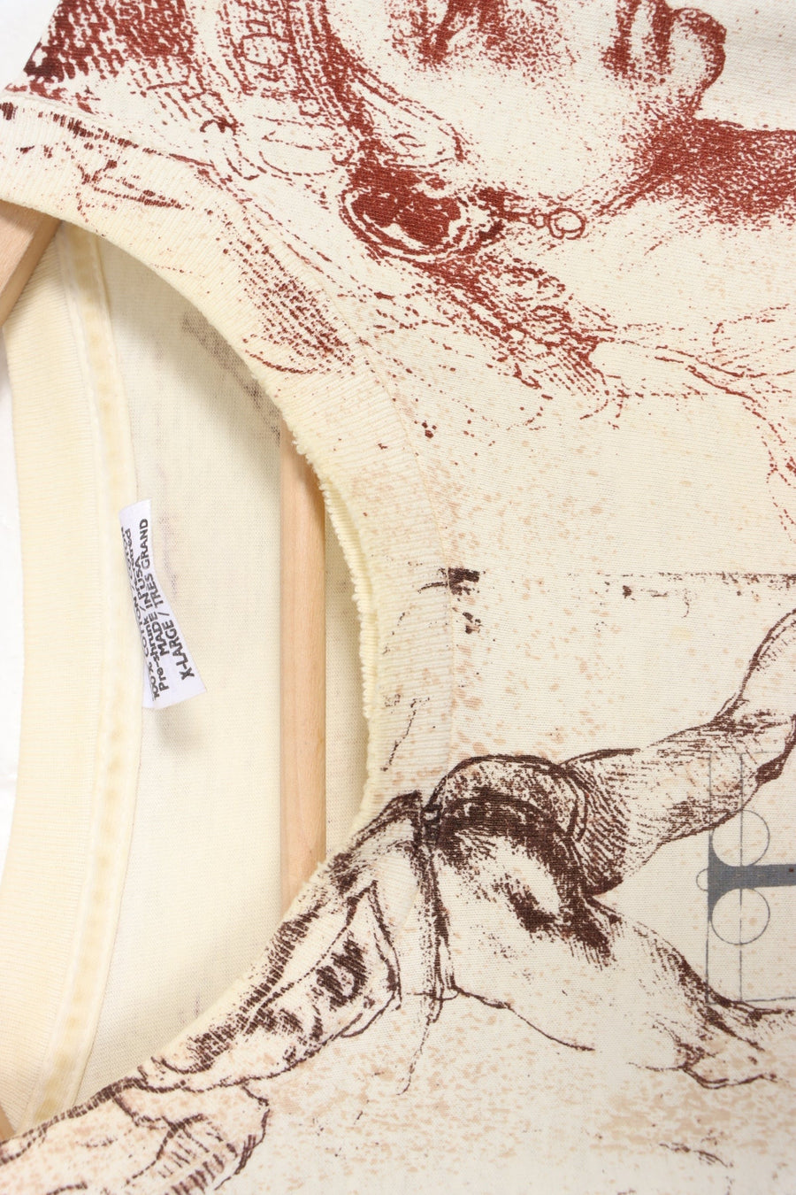 Michelangelo Sketch Renaissance Art All Over Print Tee (XL)