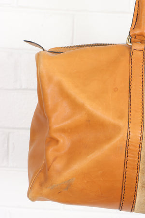 Vintage CHRISTIAN DIOR BAGAGES Leather & Suede 'Boston' Duffle Bag