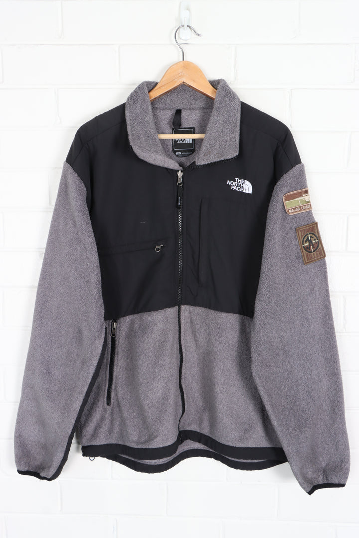 THE NORTH FACE Custom Patches Grey 'Denali' Fleece Jacket (L)