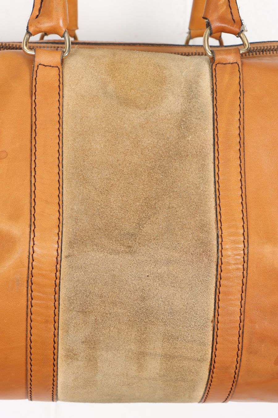 Vintage CHRISTIAN DIOR BAGAGES Leather & Suede 'Boston' Duffle Bag