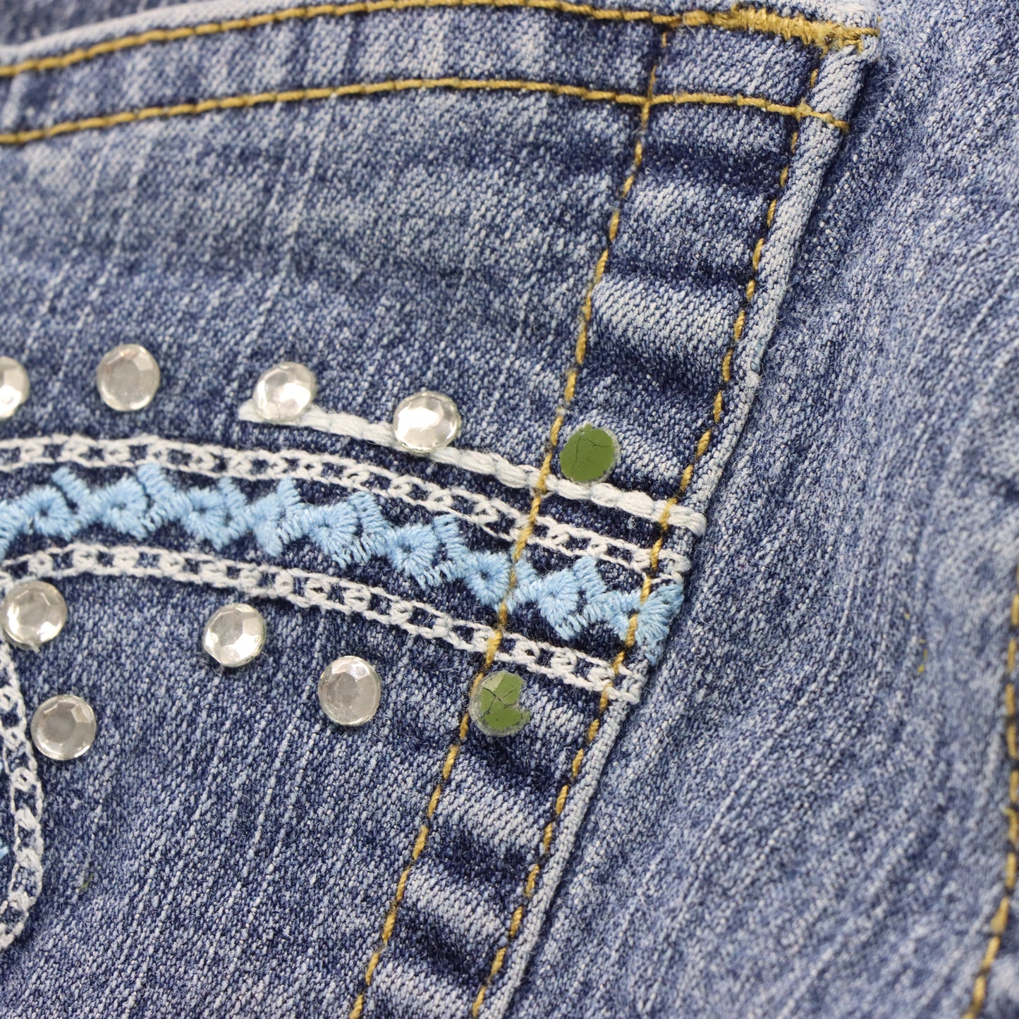 Vintage REVOLT Butterfly Embellished Y2K Embroidered Jeans (11) Vintage Sole Melbourne