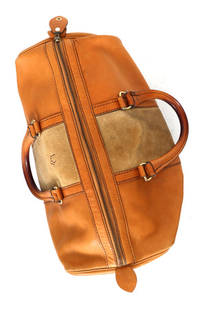 Vintage CHRISTIAN DIOR BAGAGES Leather & Suede 'Boston' Duffle Bag