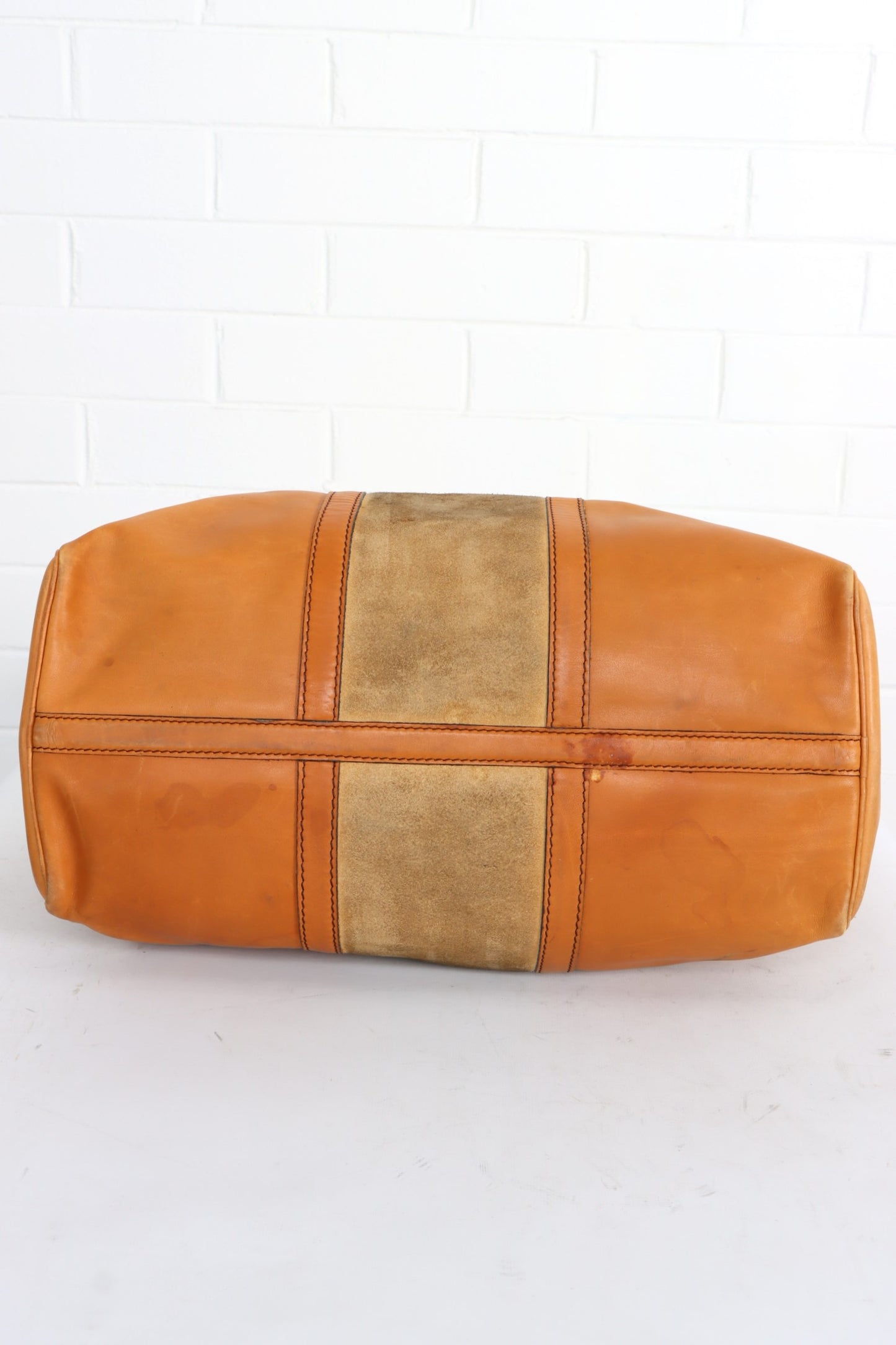 Vintage CHRISTIAN DIOR BAGAGES Leather & Suede 'Boston' Duffle Bag