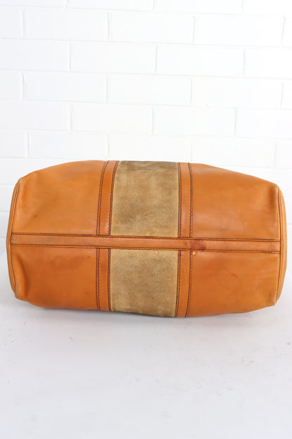 Vintage CHRISTIAN DIOR BAGAGES Leather & Suede 'Boston' Duffle Bag