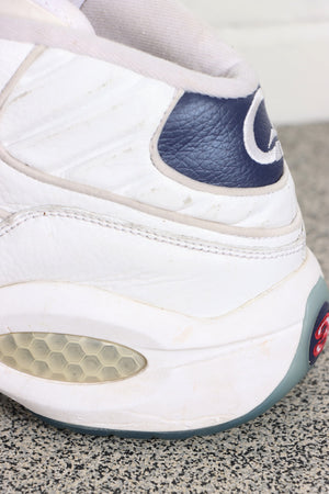 Vintage REEBOK Allen Iverson 90s Question Mid 'Blue Toe' Sneakers (11)