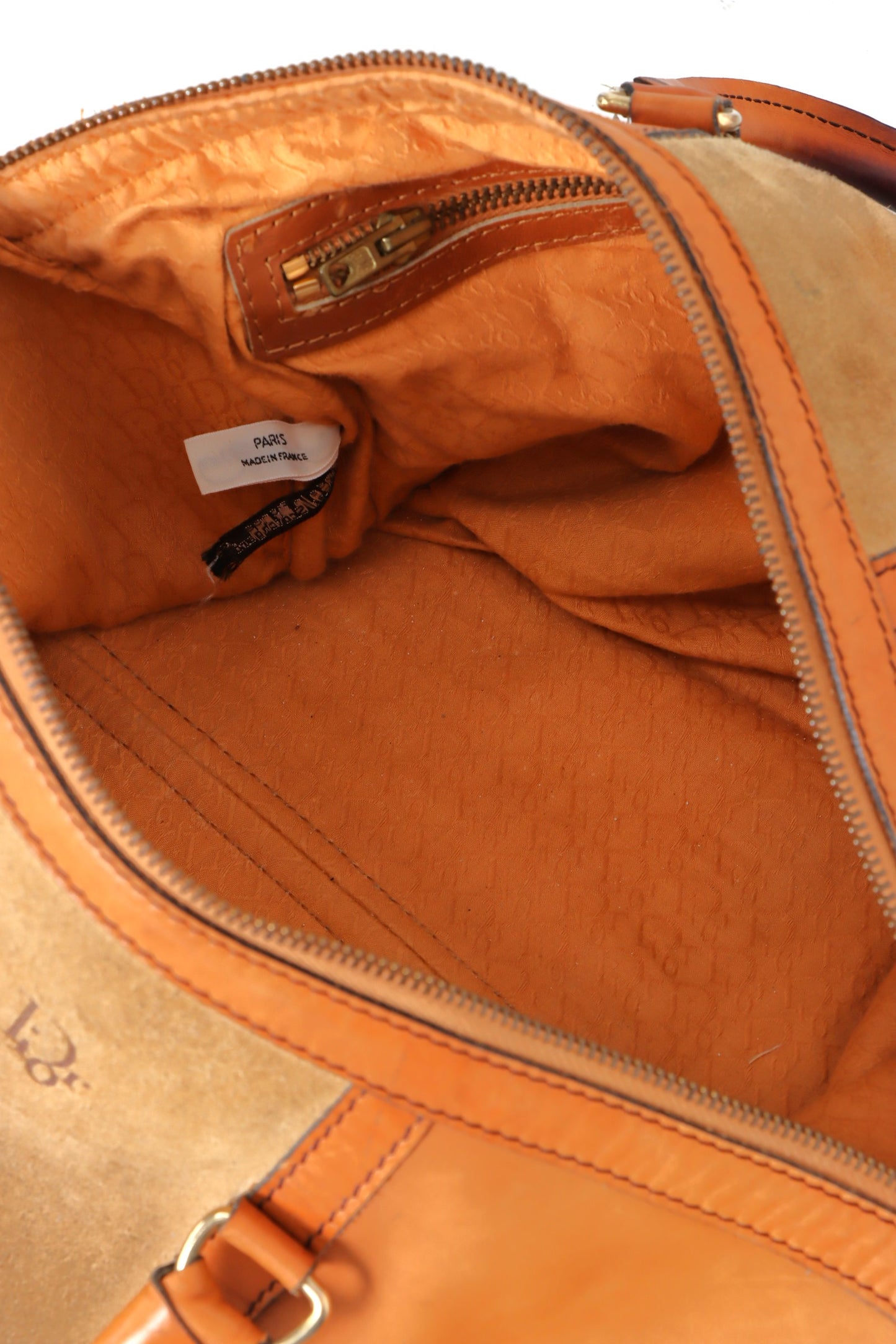 Vintage CHRISTIAN DIOR BAGAGES Leather & Suede 'Boston' Duffle Bag